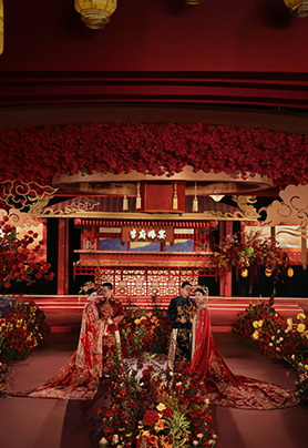 双胞胎中式婚礼