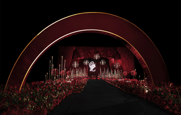 勃艮第红金复古婚礼