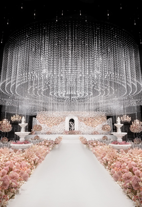 水晶 白色粉色系