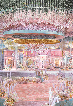 粉色旋转木马宝宝宴